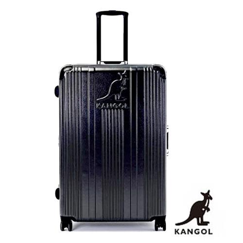 KANGOL - 英國袋鼠優雅直線立體髮絲紋鋁框28吋行李箱-共2色
