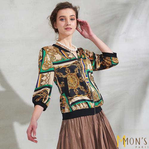 MONS皇室奢華緞面絲質造型外套