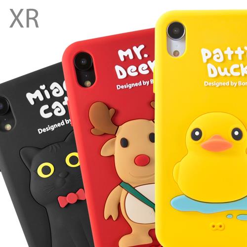 Bone / iPhone XR 手機殼 公仔保護套 (6.1吋) - 派提鴨/麋鹿先生/喵喵貓