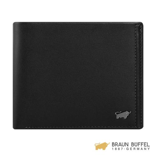 BRAUN BUFFEL  安卓系列4卡零錢袋皮夾 -太空黑 BF312-315-BK