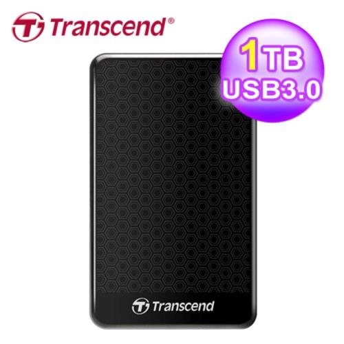 【Transcend 創見】SJ25A3K 1TB 2.5吋 外接硬碟 黑