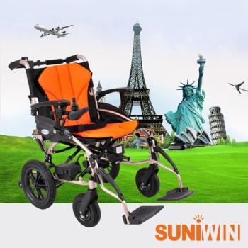 【SUNIWIN】尚耘國際出國代步折疊攜帶抽取式雙鋰電池超輕電動輪椅W630可上飛機