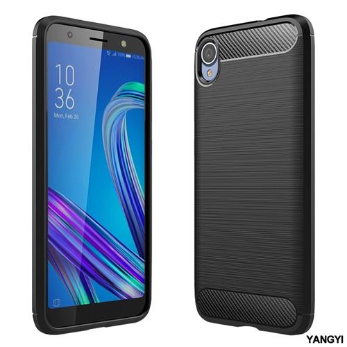 YANGYI揚邑-ASUS ZenFone Live L1(ZA550KL) 碳纖維拉絲紋軟殼散熱防震