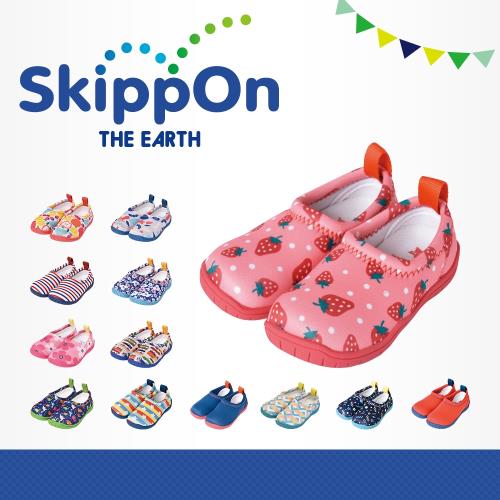 【日本SkippOn】「ISEAL VU系列」兒童休閒機能鞋〈草莓點點 〉