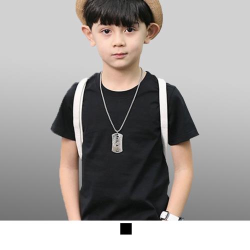 【男人幫】SL100＊圓領領子加厚小朋友兒童專用純棉素面T恤