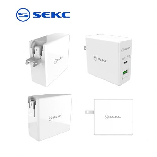 SEKC PD+QC3.0 60W PD 2孔快速充電器