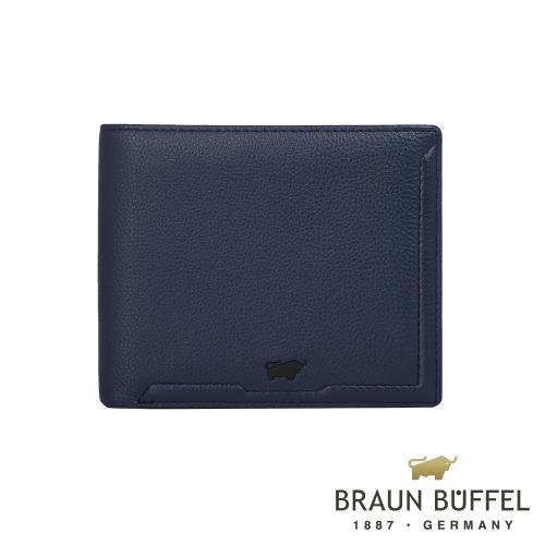 【BRAUN BUFFEL】吉米系列4卡零錢袋皮夾 -藍色 BF315-315-OC