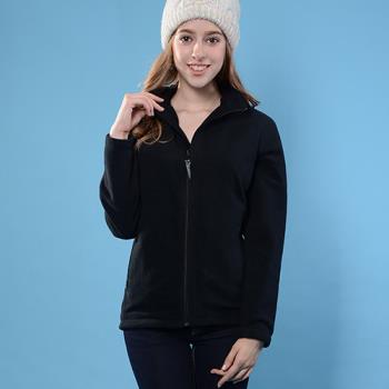 【FOX FRIEND】女保暖刷毛外套/台灣刷毛布料黑色(360F)
