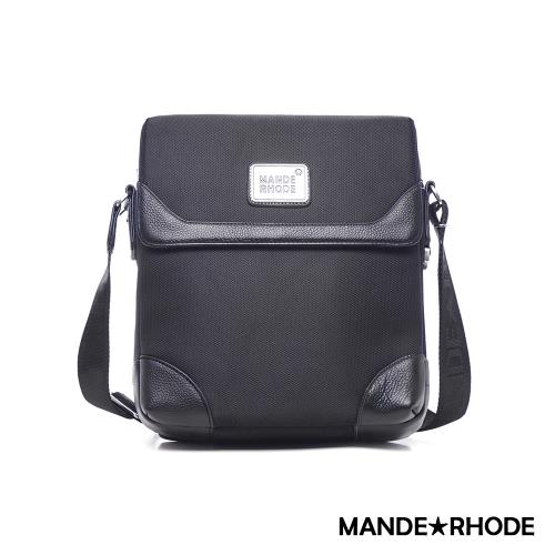 MANDE RHODE - 貝加莫 - 真皮牛津布隨身側背包 - 98806C
