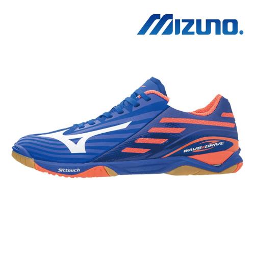 【MIZUNO 美津濃】WAVE DRIVE Z2 男 桌球鞋 藍橘 81GA160000