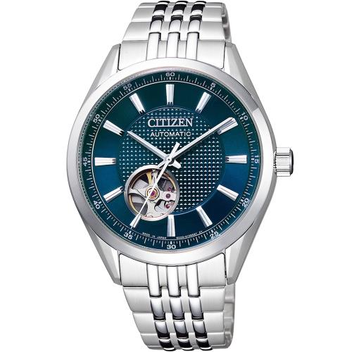 CITIZEN星辰 限量鏤空紳士機械錶(藍/40mm) NH9110-81L