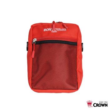 CROWN 皇冠 BONVOYAGE 斜揹包 側背/隨身包/防潑水 紅色