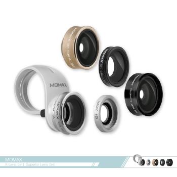 MOMAX摩米士 X-Lens 5合1專業鏡頭組合 (CAM6) 15X微距+120°廣角+180°魚眼+2.5X長距+CPL偏光