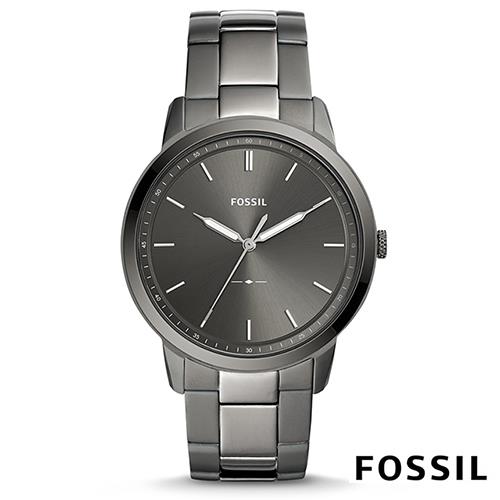 FOSSIL 銀河星宇交錯雙色不鏽鋼腕錶(FS5459)-鐵灰x雙色錶帶/44mm