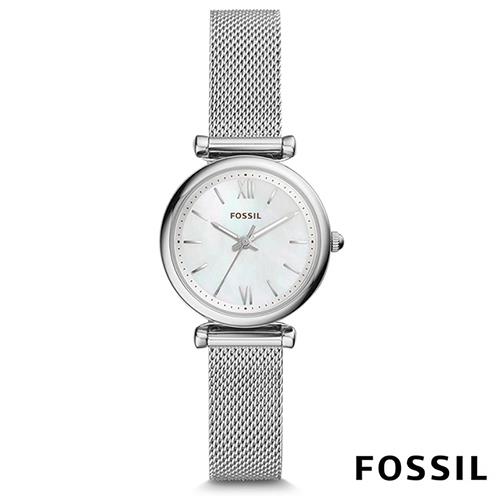 FOSSIL 典雅晶鑽珍珠貝錶盤腕表(ES4432)-白x28mm