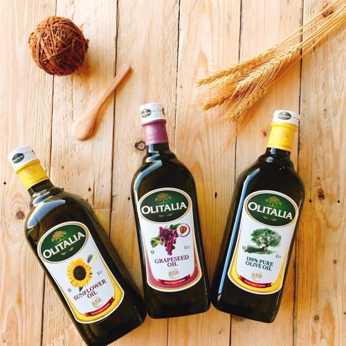 奧利塔 經典3入綜合油品組(葵花油X1+橄欖油X1+葡萄油X1);1000ML/瓶