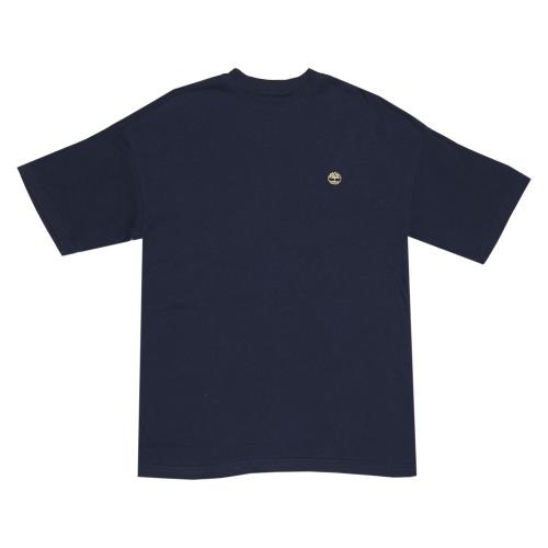 Timberland男款深藍色金色曼陀羅印花Logo T-ShirtA1XRU433