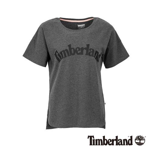 Timberland女款深灰色品牌字母Logo T-ShirtB3513013