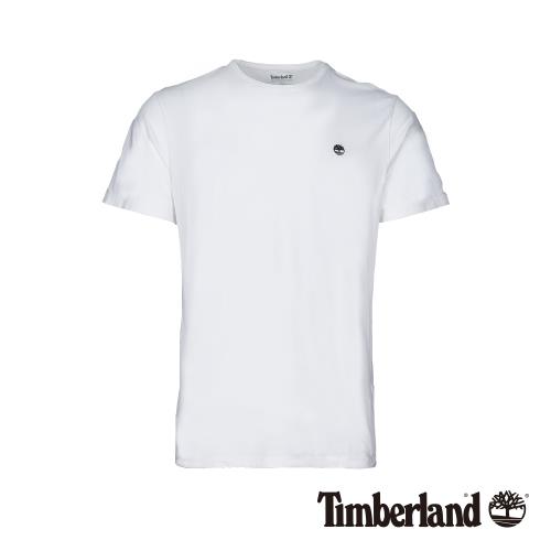 Timberland男款白色左胸品牌Logo圓領T-shirtA1W7U100