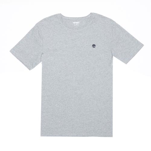 Timberland男款灰色左胸品牌Logo圓領T-shirtA1W7U052
