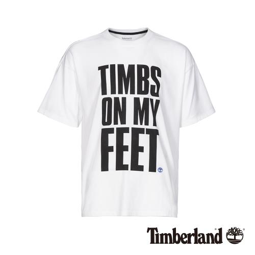 Timberland男女款白色字母休閒百搭T-ShirtA1YEM100