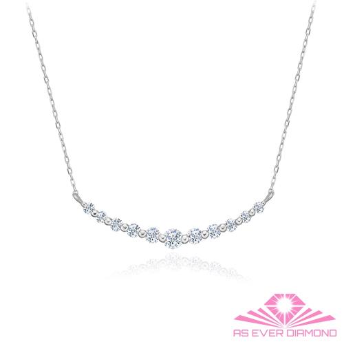 【AS EVER DIAMOND】日本設計師精選 0.30克拉微笑項鍊 18K鑽石套鍊 微笑J1