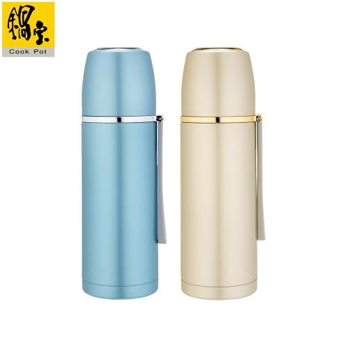 超值二入組【CookPower鍋寶】316超真空彈頭保溫瓶400ml(多色任選)