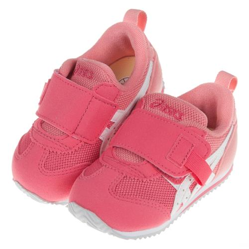 《布布童鞋》asics亞瑟士桃粉色麂皮寶寶機能學步鞋(13~15.5公分) [ J9K171G ] 