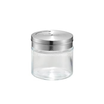 日本進口 不鏽鋼蓋玻璃調味罐100ML-IW-178800