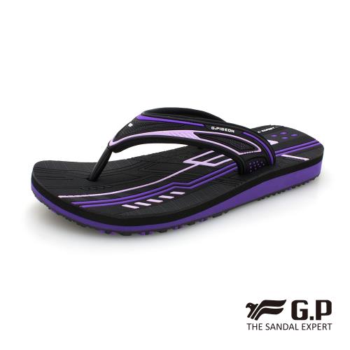 G.P 女款親子系列舒適夾腳拖鞋G9076BW-紫色(SIZE:33-39 共三色)