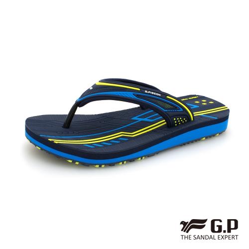 G.P 女款親子系列舒適夾腳拖鞋G9076BW-藍色(SIZE:33-39 共三色)
