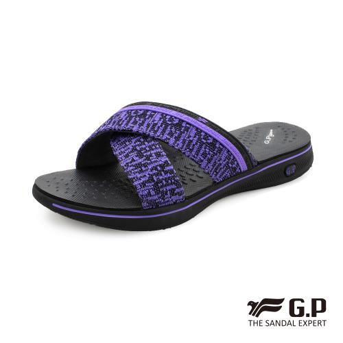 G.P 女款超輕量飛織和風雙帶拖鞋G9087W-紫色(SIZE:36-39 共二色)