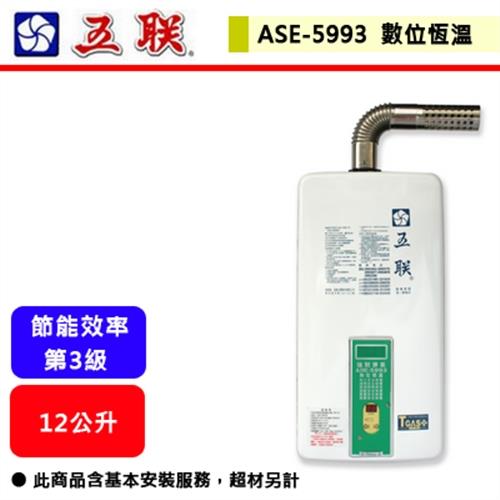 五聯   ASE-5993 - 數位控溫強制排氣熱水器 (FE式)