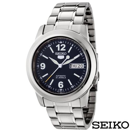 SEIKO精工 歐風爵士夜光5號自動上鍊機械腕錶 SNKE61J1