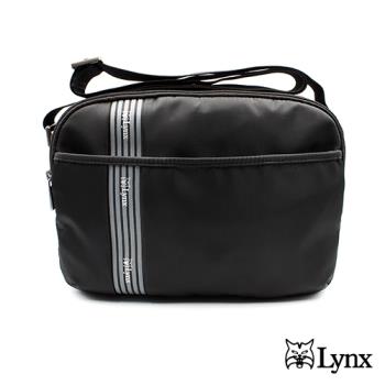 【Lynx】線條簡約橫式男用側背包