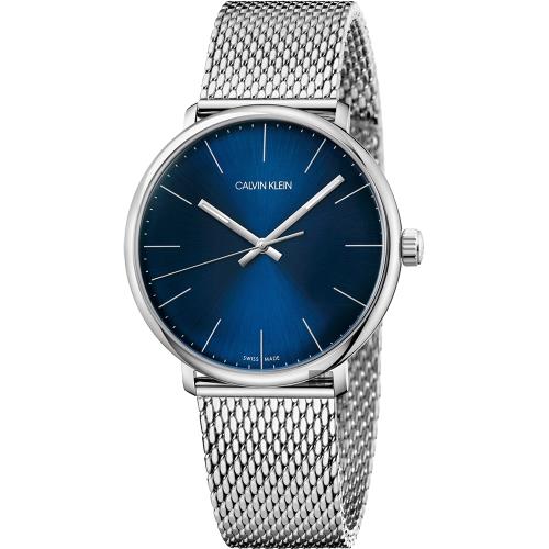 Calvin Klein CK High Noon 米蘭帶手錶-藍/40mm K8M2112N