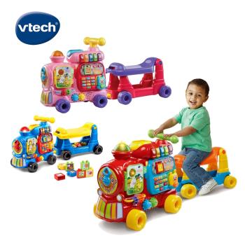【Vtech】4合1智慧積木學習車(3色任選)