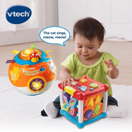 【Vtech】聲光互動學習盒+滾滾球(2款任選)