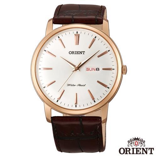 ORIENT東方錶 金燦時尚石英腕錶-白面x40mm  FUG1R005W6