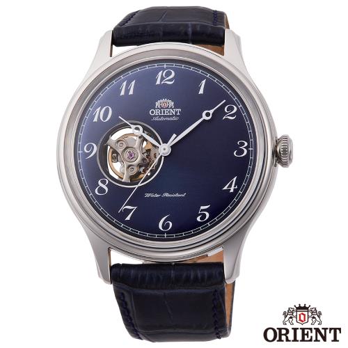 ORIENT東方錶 魅力紳土自動上鍊半鏤空機械男錶-藍面x43mm  RA-AG0015L10B