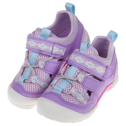 《布布童鞋》Moonstar日本紫色玩耍速乾兒童運動機能鞋(15~19公分) [ I9C319F ] 