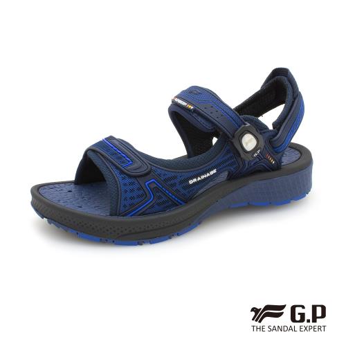 G.P 透氣舒適機能磁扣兩用涼拖鞋G9265M-藍色(SIZE:39-44 共二色)