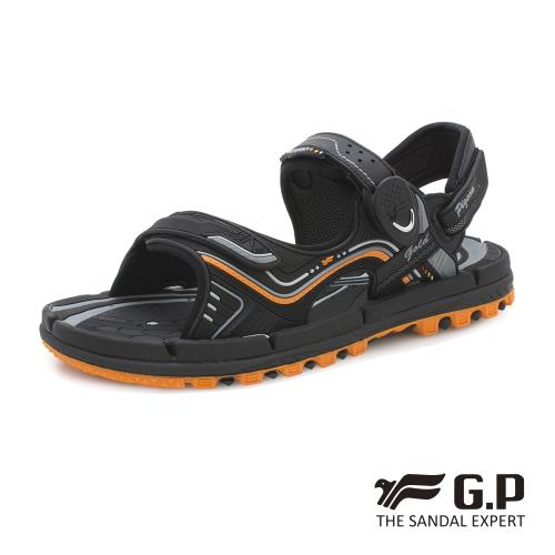 G.P 透氣舒適磁扣兩用涼拖鞋G9254-橘色(SIZE:37-44 共三色)