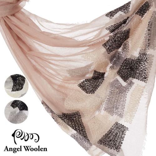 【ANGEL WOOLEN】幾何之秘印度手工法披肩/圍巾(共三色)