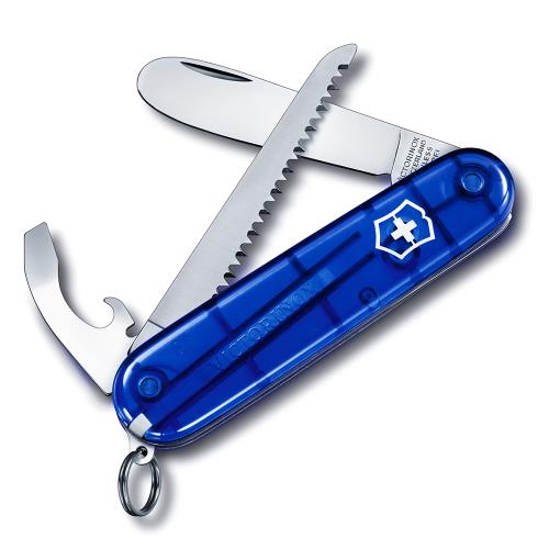 VICTORINOX 瑞士維氏“我的第一把瑞士刀”- 透明藍 02373.T2