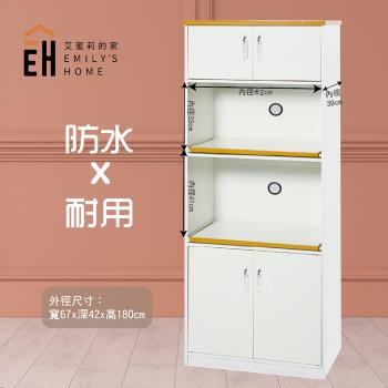 【艾蜜莉的家】2.2尺塑鋼白色電器櫃
