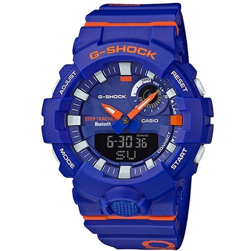 【CASIO 卡西歐】G-SQUAD 系列潮流撞色智慧藍芽手錶-紫紫(GBA-800DG-2A)