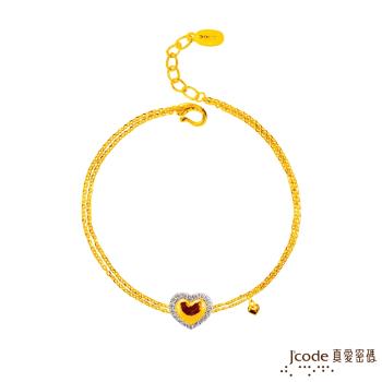 Jcode真愛密碼 簡單愛黃金/純銀手鍊-金鍊款