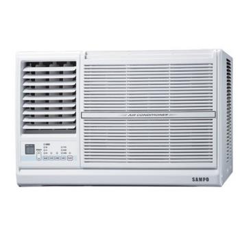  聲寶 SAMPO AW-PC22L 窗型定頻冷氣，適合3-5坪空間使用，臺灣製造，尺寸寬520x高340x深545mm，安裝尺寸540x350mm。CSPF第五級能源效率，額定冷房能力2.2kW，冷媒R410A，年耗電量僅768度，消耗電力677W，運轉電流3.10A。全機3年保固，壓縮機10年保固，室外機重量40kg，左吹出風口，220V室內供電，BSMI許可字號R63604-MIRDC，提供高效節能的冷氣解決方案。 