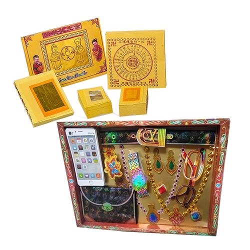 金發財金紙 紙紮系列  女用智慧手機首飾配件套組含簡單祖先金(祭祖清明普渡專用)